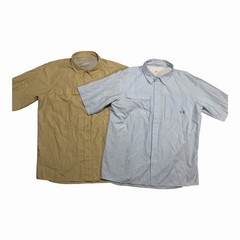 Lot of 2 Under Armour HeatGear Shirt Mens XL Fishing Button Up Gray Tan M55
