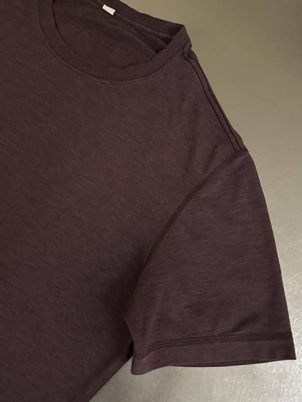 Lululemon Shirt Men's Large 5 Year Basic Tee Heathered Bordeaux Drama Burgundy gallery