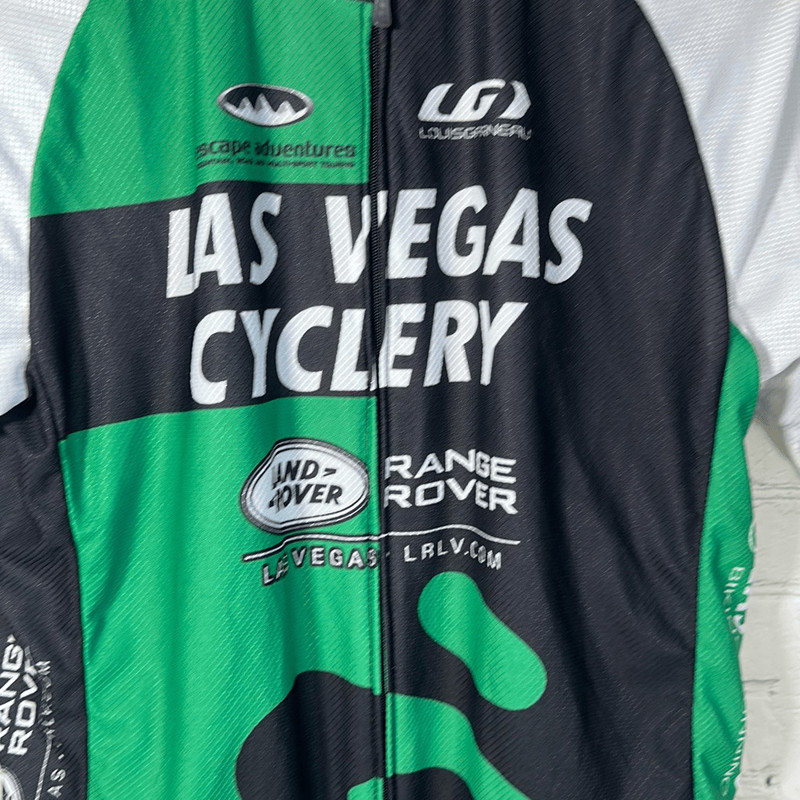 LOUIS GARNEAU Medium Las Vegas Cyclery Cycling Jersey Shirt Green gallery