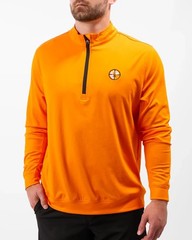 Waggle Blaze QZip Pullover Men’s S Orange Quarter Zip Golf Lightweight Stretch
