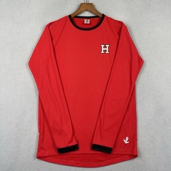 JL Racing Haddonfield Crew Shirt Mens Small Red Long Sleeve Performance USA Made