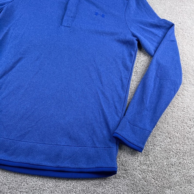 Under Armour Sweater Mens Small Blue Golf Storm Snap Pullover Coldgear Golfing gallery