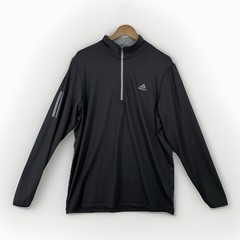 Adidas Golf Quarter Zip Pullover Men’s Large Black Performance Reflective