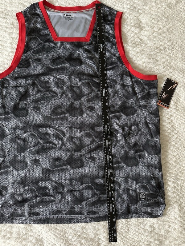 AND1 Sleeveless Men Size 3XL Shirt Grey Red gallery