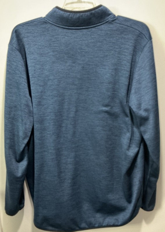 UNDER ARMOUR 1/4 Zip Pullover Mens 2XL Blue & Black Striped Loose Fit Lined UA gallery