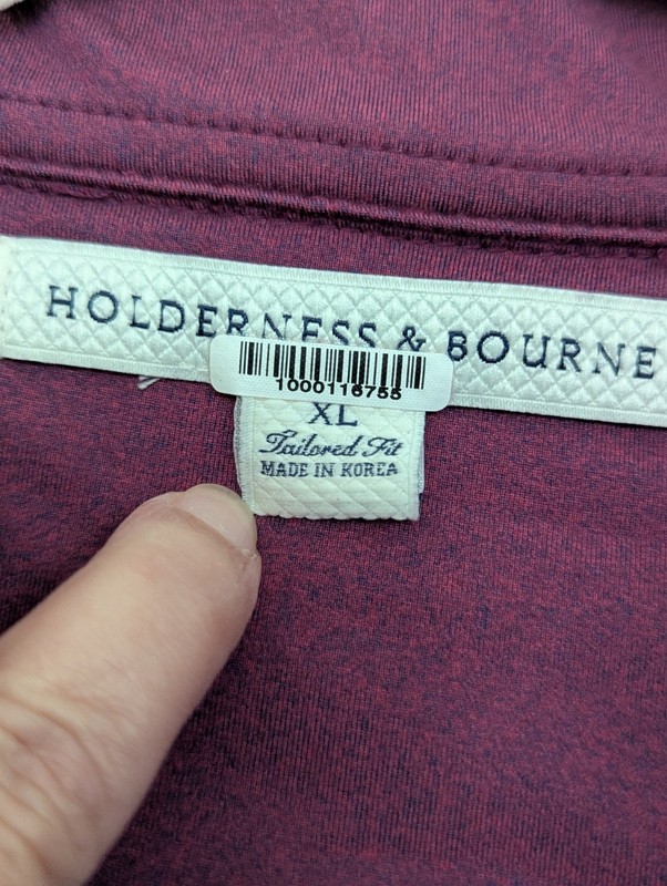 Holderness & Bourne The Westland 1/4 Zip Pullover XL Tailored Fit Burgundy EUC gallery