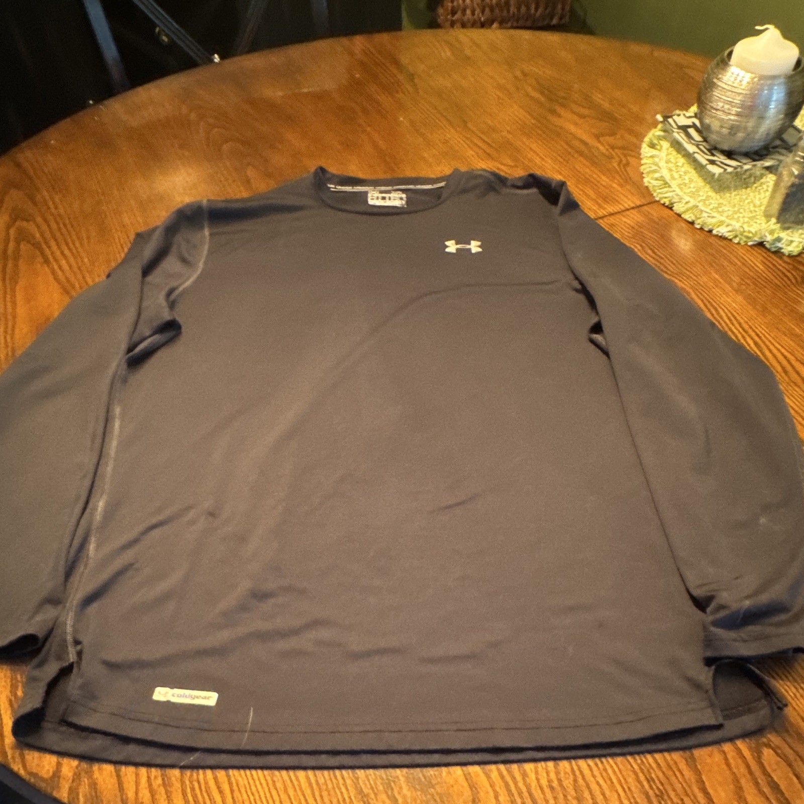 Under Armour ColdGear Men’s XL Blue Loose Long Sleeve Crew Neck Polyester Tee gallery