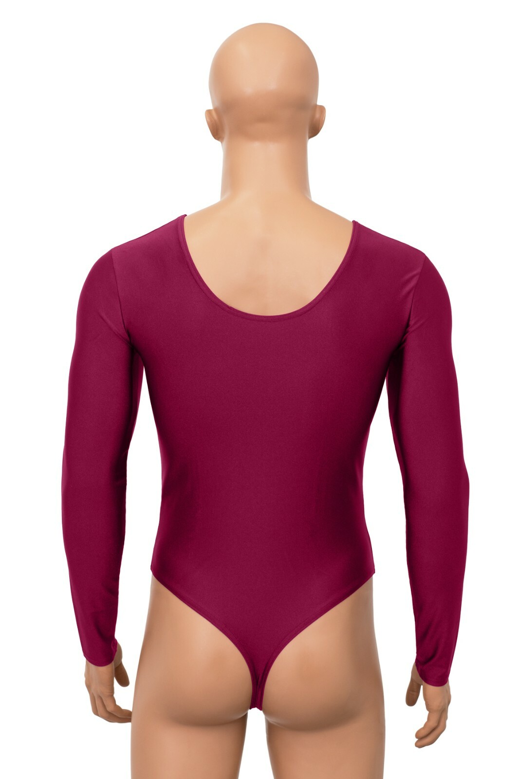Men's string body string round neck long sleeves stretch shiny elastic shiny gallery