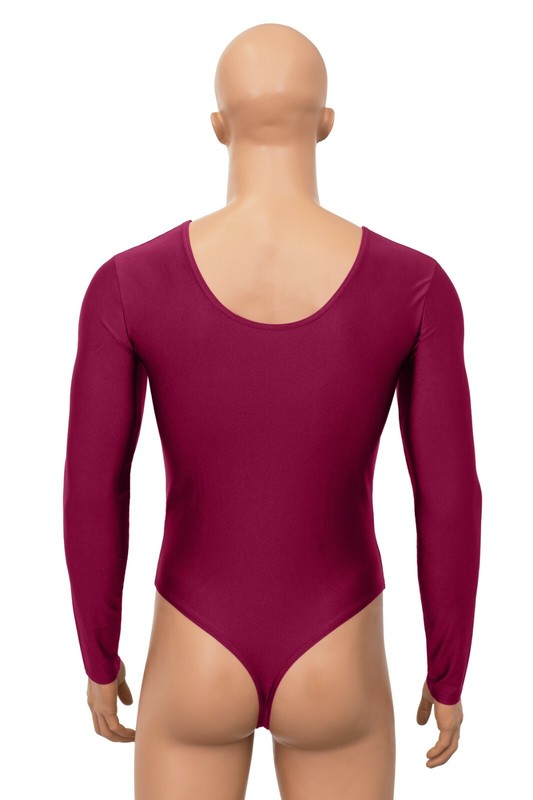 Men's string body string round neck long sleeves stretch shiny elastic shiny gallery