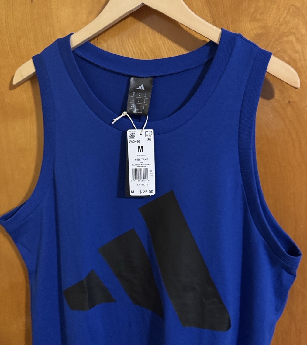 Adidas Tank Top Mens Medium Royal Blue gallery