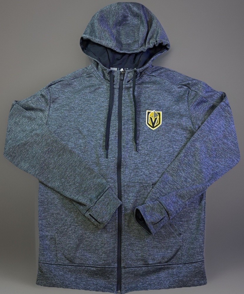 Las Vegas Golden Knights Full Zip Hoodie Mens Small Adidas Gray NHL Climawarm