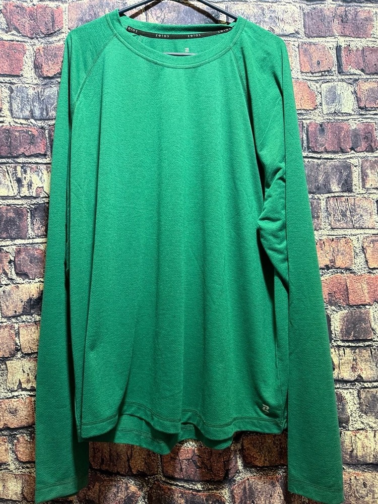 Zelos Men's Long Sleeve Moisture-Wicking Athletic Shirt green size 3x