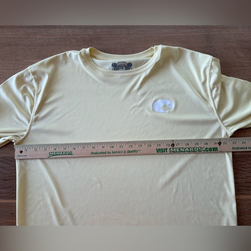 COSTA Men's XL Light Yellow Long Sleeve fishing shirt gallery