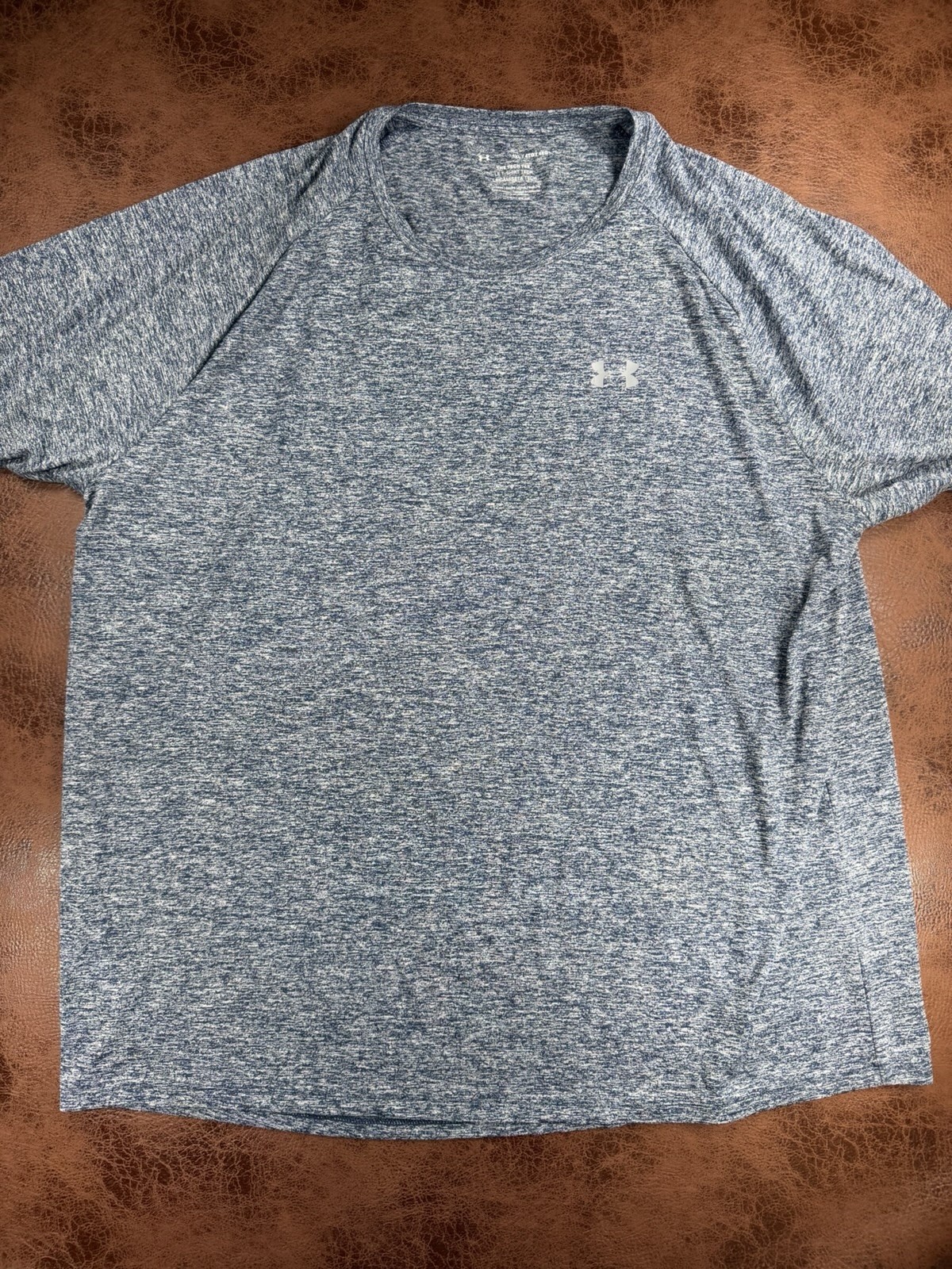 Under Armour Shirt Mens 4XL Blue Gray Tech Tee Short Sleeve Shirt Training Gym gallery