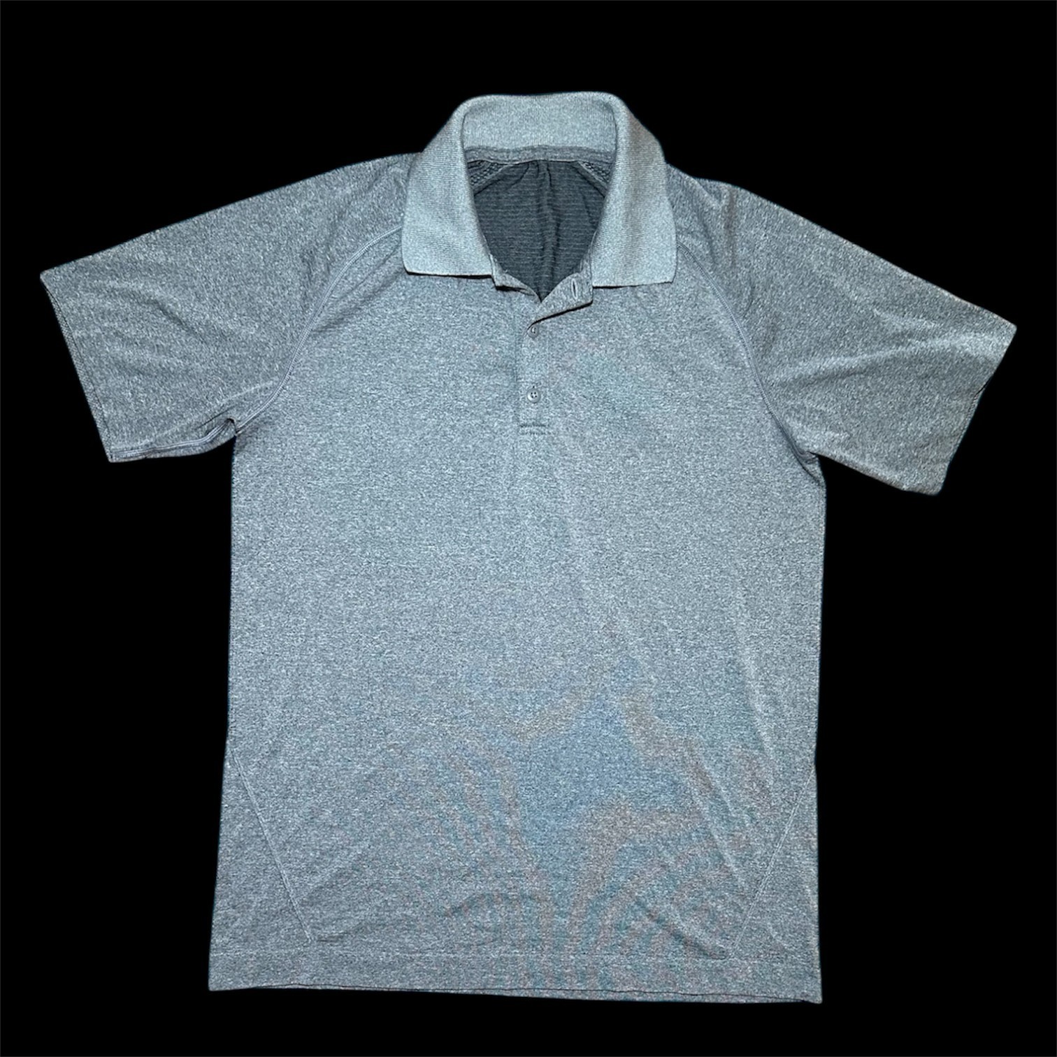 Lululemon Metal Vent Tech Athletic Performance Gray Mens Polo Shirt Size M gallery
