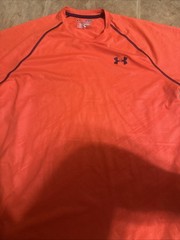 Under Armour Heat Gear Orange Shirt! Medium!
