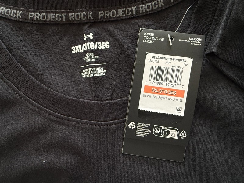 Under Armour Project Rock Payoff Men's Sz 3XL Graphic Sleeveless Tank Top Shirt gallery