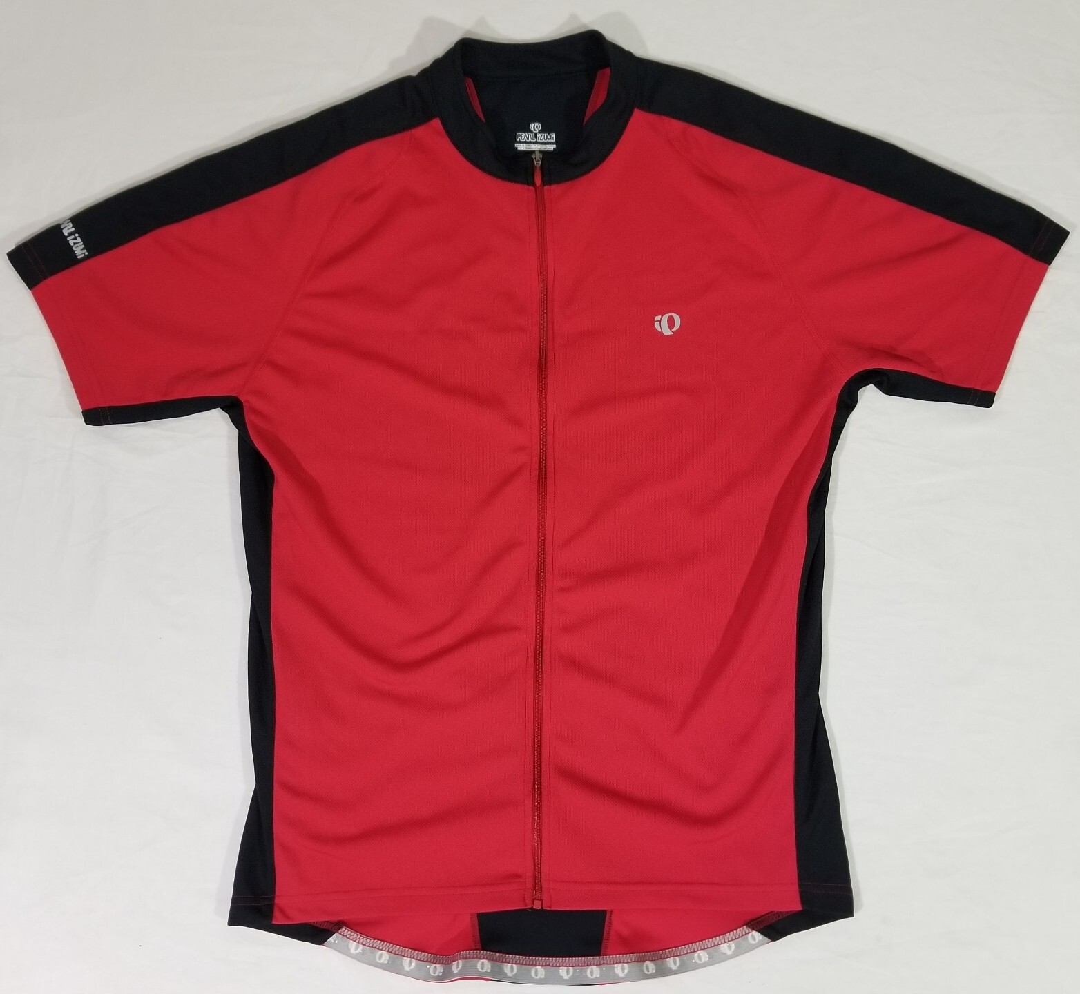 Pearl Izumi Cycling Jersey Red Black Full Zip Short Sleeve Shirt Top Mens L gallery