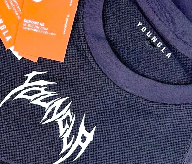 YOUNGLA YLA 'Warrior 4041' Men's Compression SS Muscle T-Shirt M Purple **NIB** gallery