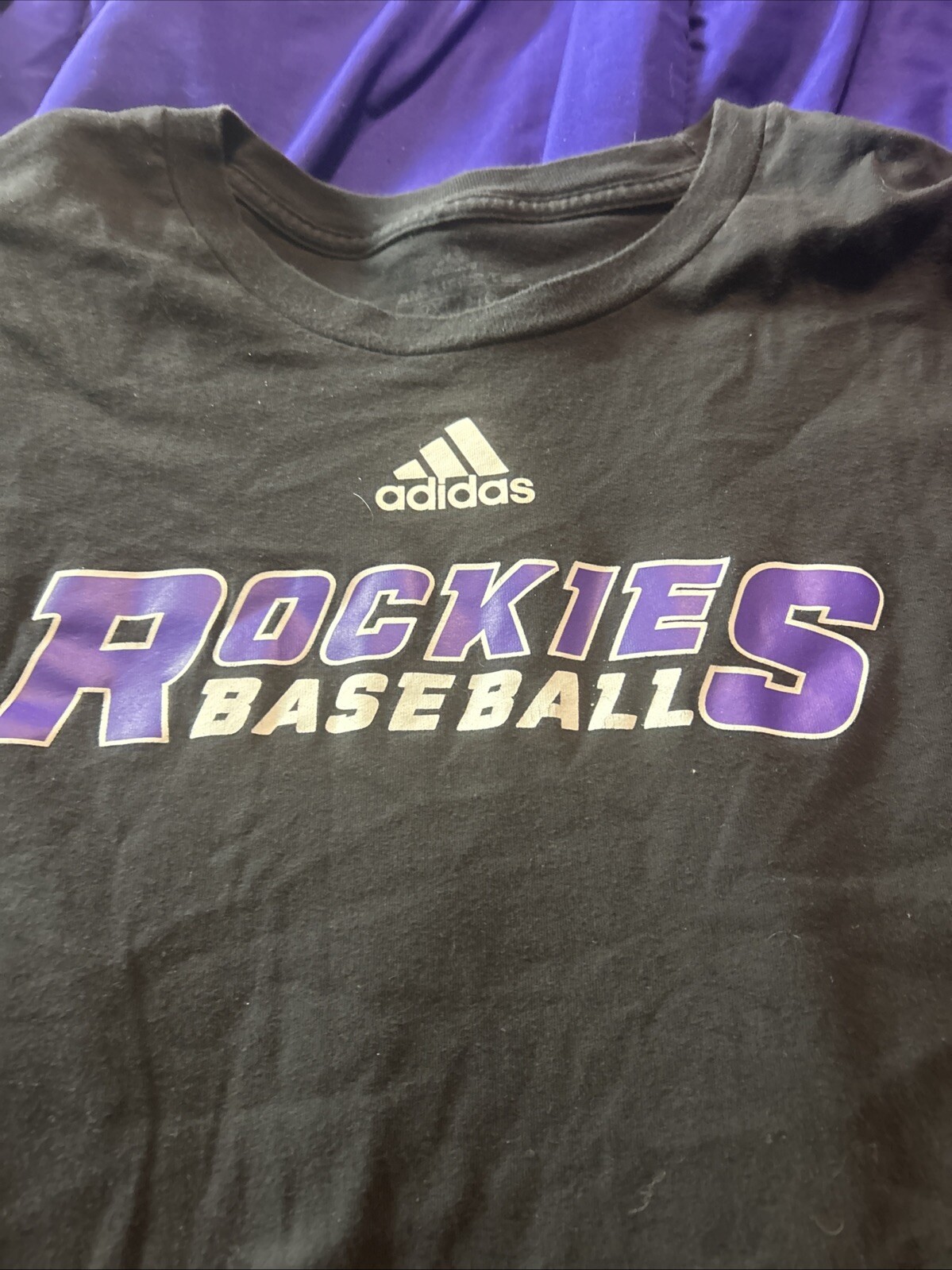 adidas Amplifier Adult Colorado Rockies Long Sleeve Activewear Shirt 2 XL gallery