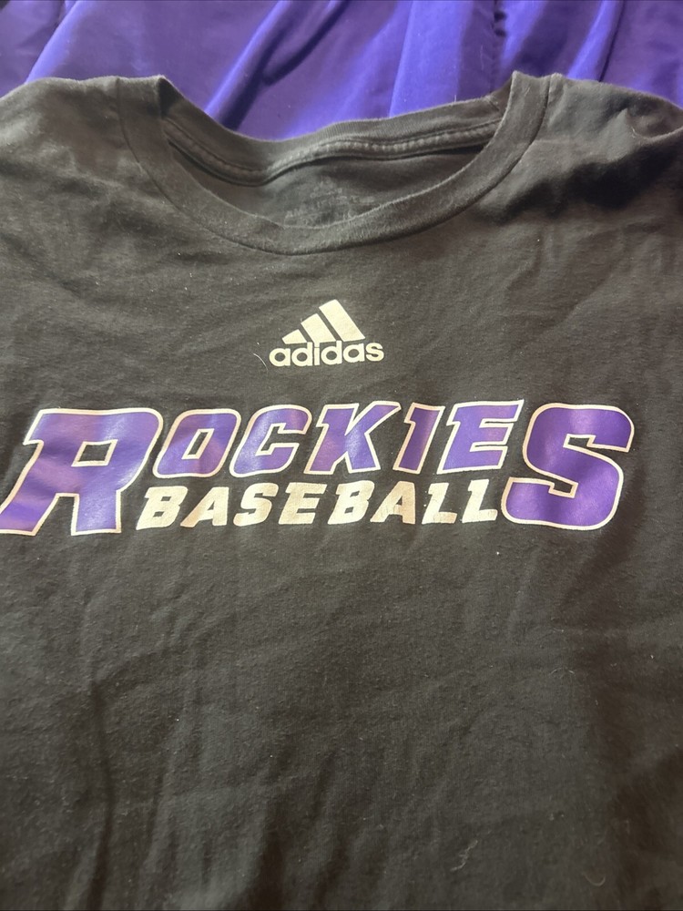 adidas Amplifier Adult Colorado Rockies Long Sleeve Activewear Shirt 2 XL