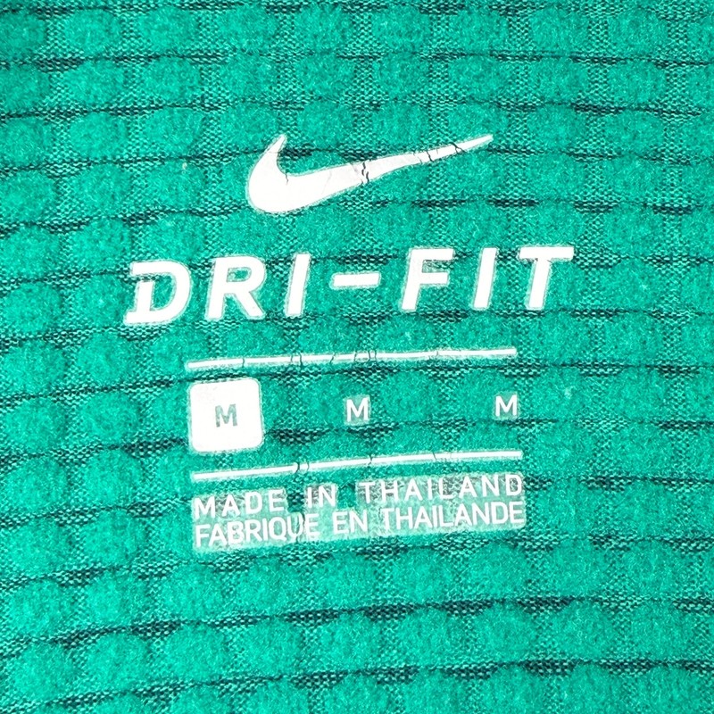 Nike Men’s Green 1/4 Zip Pullover Long Sleeve Size M Dri-Fit With Waffle Lining gallery