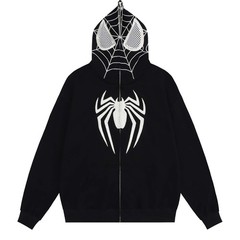 Spiderman Hoodies Coat Unisex Full Zip Spider Hooded Sweats Sweatshirt Gifts