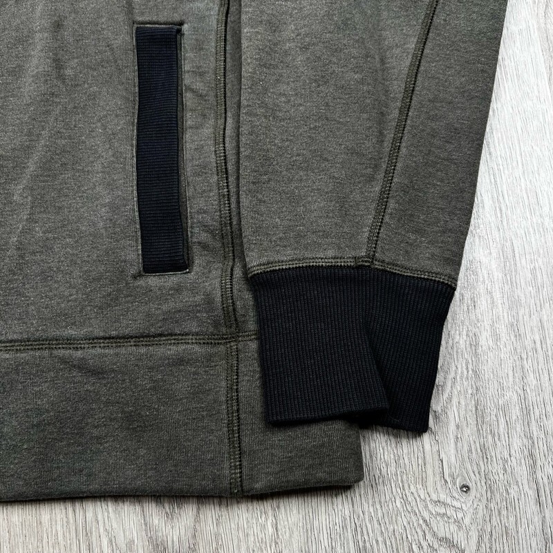 Lululemon Two Tone Pullover Sweatshirt 2 Button Mens Size L Large Olive Green gallery
