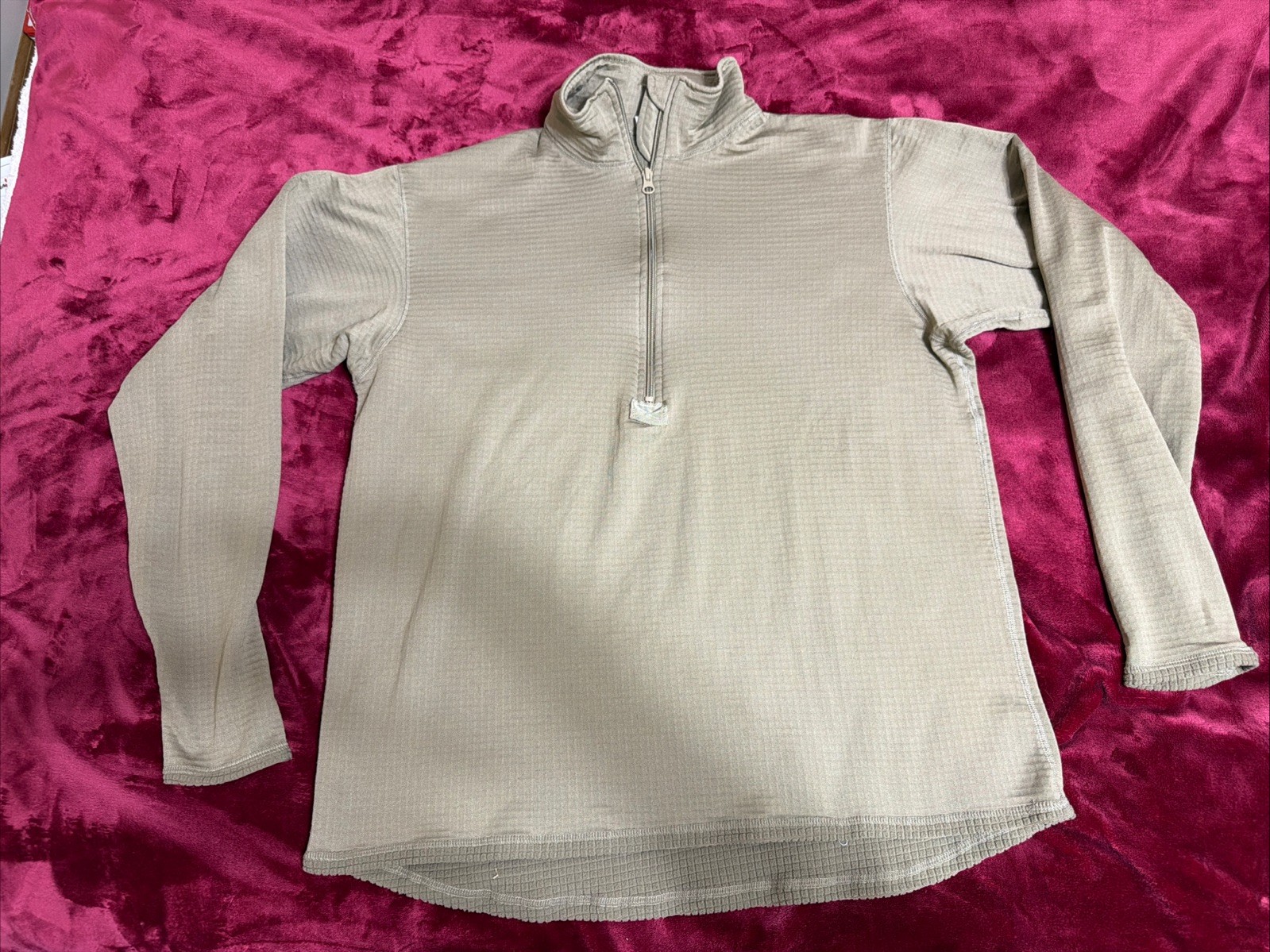 US Army Gen III 3 Waffle Top Mid Weight Cold Weather Thermal 1/2 Zip Medium Long gallery
