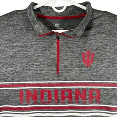 Colosseum Indiana Hoosiers Mens XXL Gray Heathered Quarter Zip Pullover Shirt