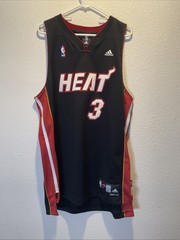 Men’s Adidas NBA Miami Heat #3 Dwyane Wade Basketball Jersey Size Large L+2
