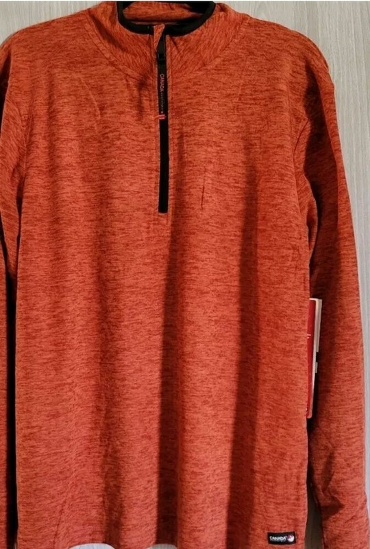 Canada Weather Gear Men’s 1/4 Zip Pullover Top UPF Quick Dry Moist Wick LRG NEW gallery