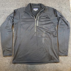 Patagonia R1 Quarter Zip Men’s Large Black Grid Fleece Pullover