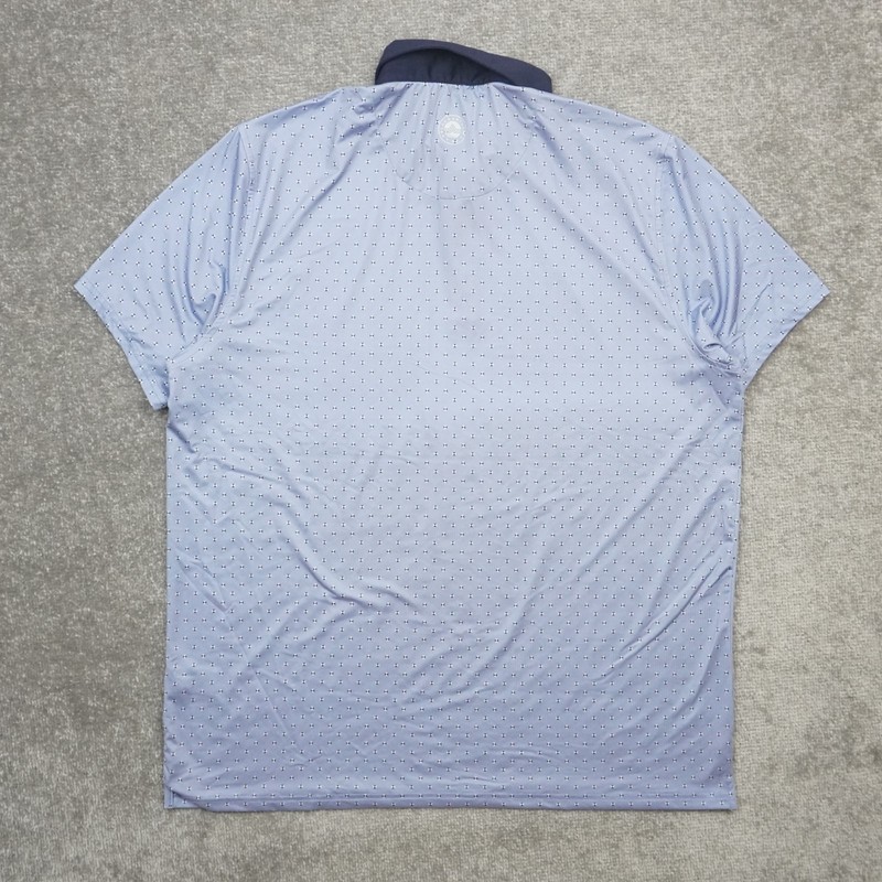 Flag and Anthem Madeflex Athletic Mens XL Blue Short Sleeve Polo Shirt gallery