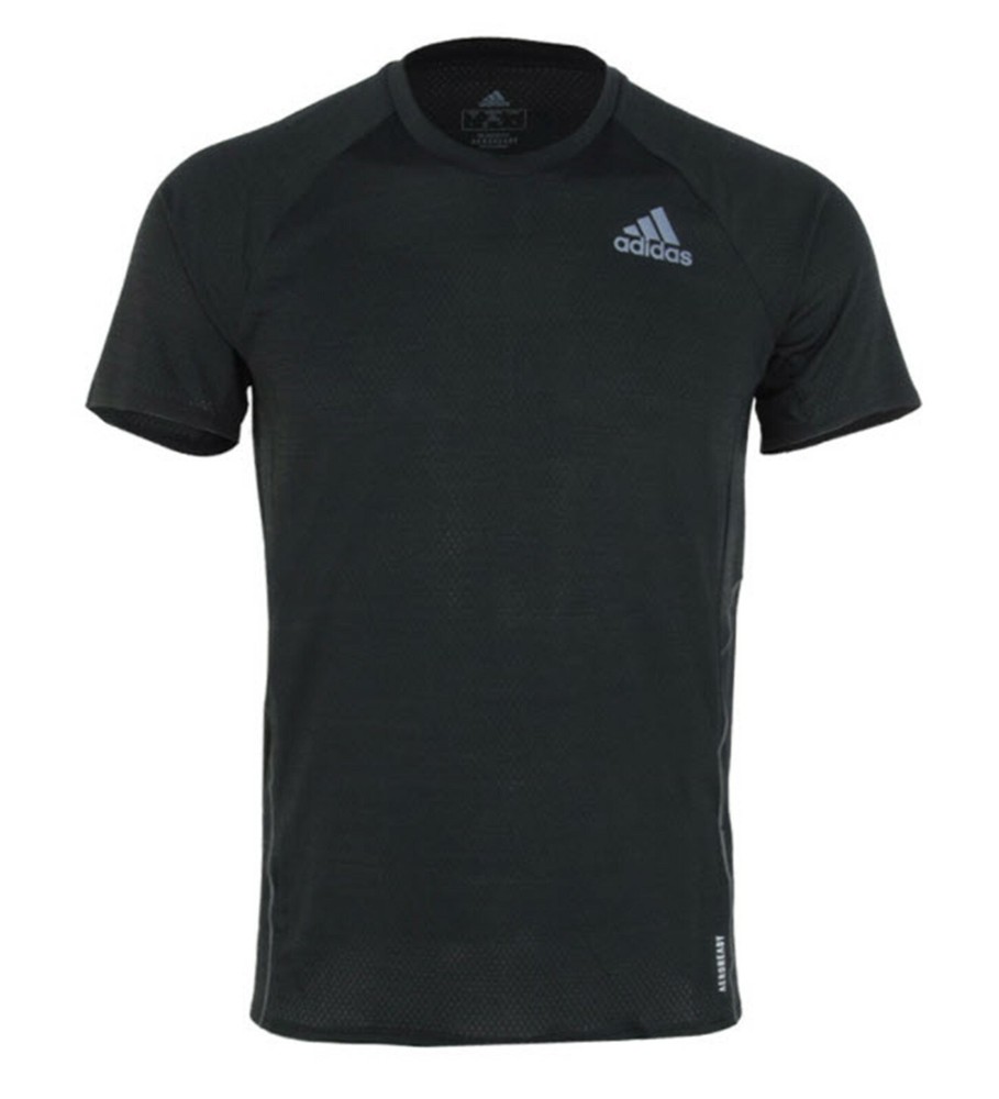 Adidas Men ADI RUNNER Shirts Training Black T-Shirt Casual Tee Top Jersey FM7637