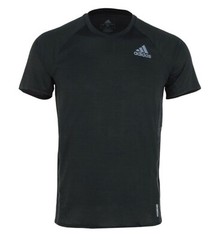 Adidas Men ADI RUNNER Shirts Training Black T-Shirt Casual Tee Top Jersey FM7637