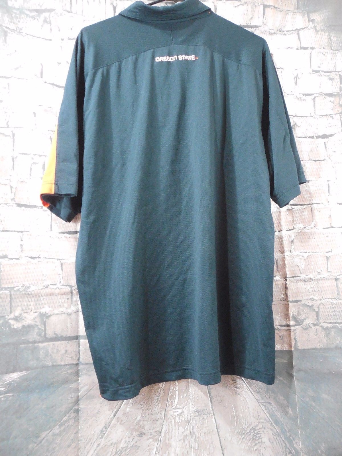 Oregon State University OSU Beavers Football Polo Black Orange Size Large gallery