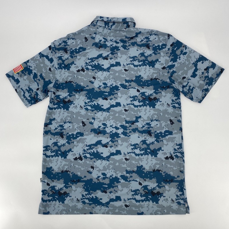 TPC Sawgrass Country Club Polo Shirt Mens Medium Golf Blue Digi Camo Sawgrass CC gallery