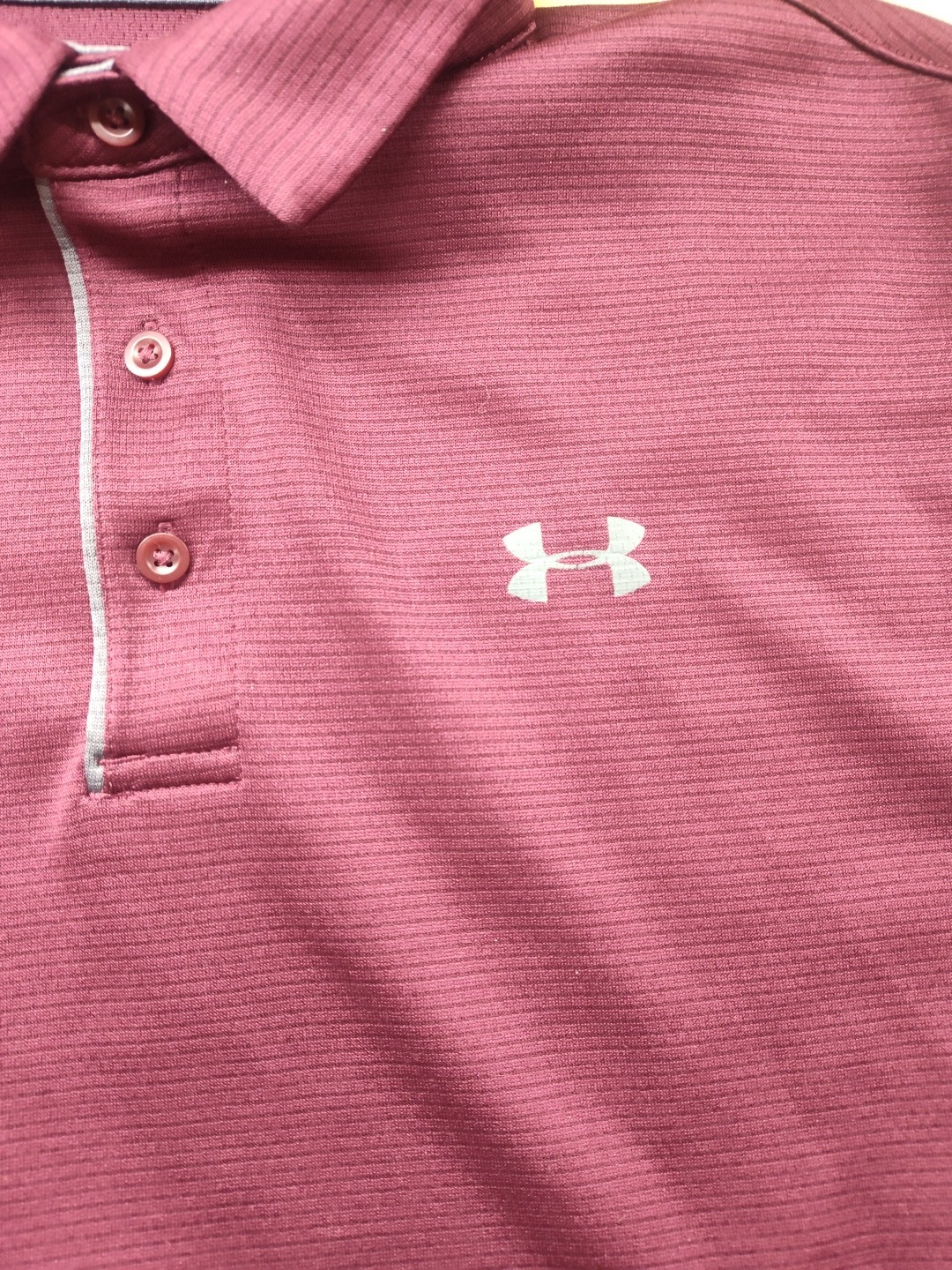 Maroon Gray Large Under Armour Polo Shirt gallery