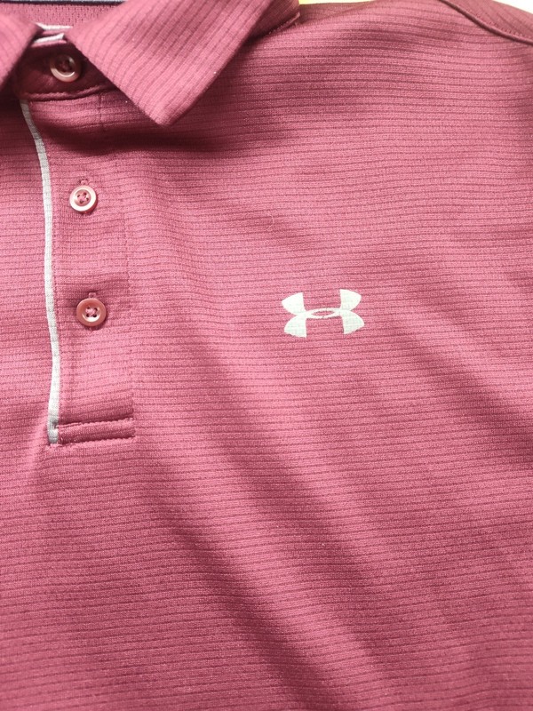 Maroon Gray Large Under Armour Polo Shirt gallery
