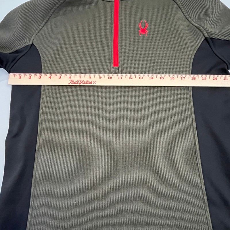 Spyder Outbound Half Zip Pullover Midweight Core Sweater Men's Large Olive gallery