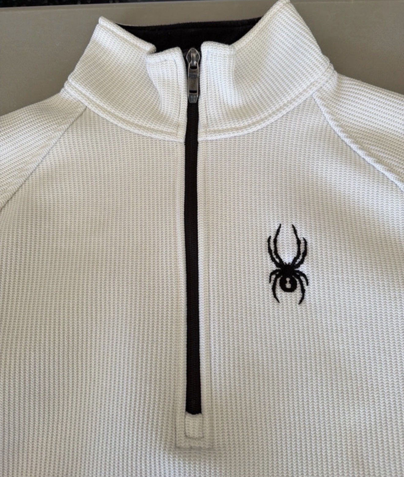 Spyder Core Sweater Men's S 1/4 Zip Mock Neck Pullover White/Black gallery