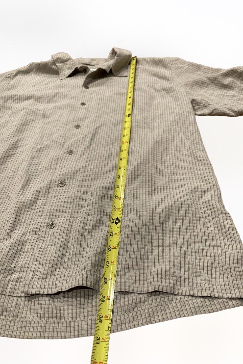 Columbia Men's Size L Large Tan Modal Brown Button Down Athletic Shirt Fish Hike gallery