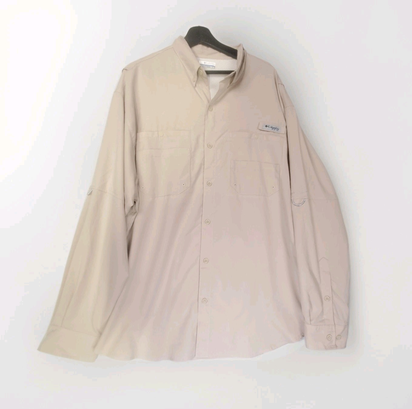 Columbia Shirt PFG Tan Shirt Mens XL Long Sleeve Omni-Shade Fishing Hiking gallery