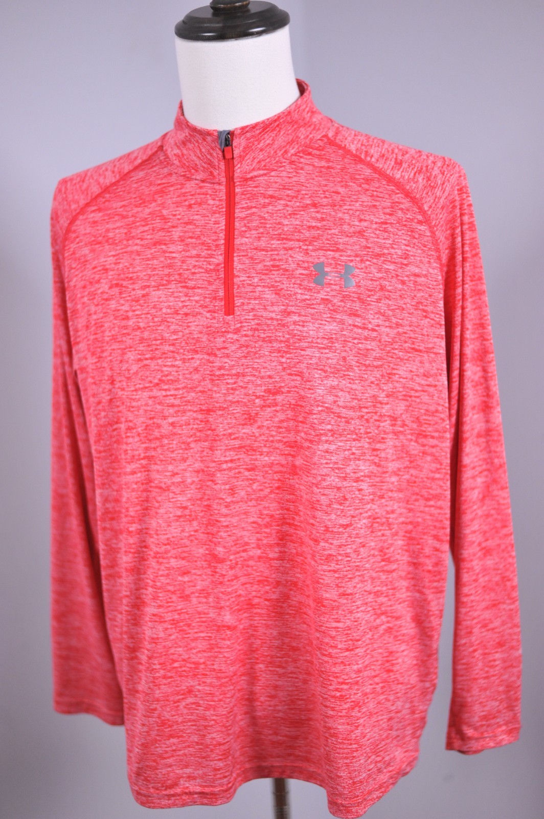 Under Armour Tech 1/4 Zip Pullover Red Heather Men's Large L gallery