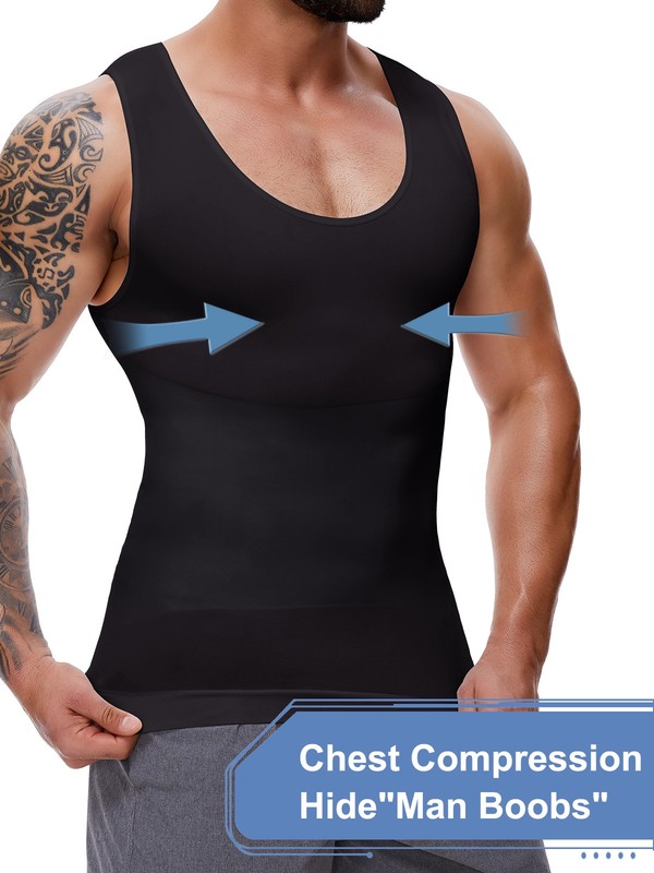 Shapertop for Men Slimming Tank Compression Shirt Men Tummy Control Tank 1-3 PCS gallery