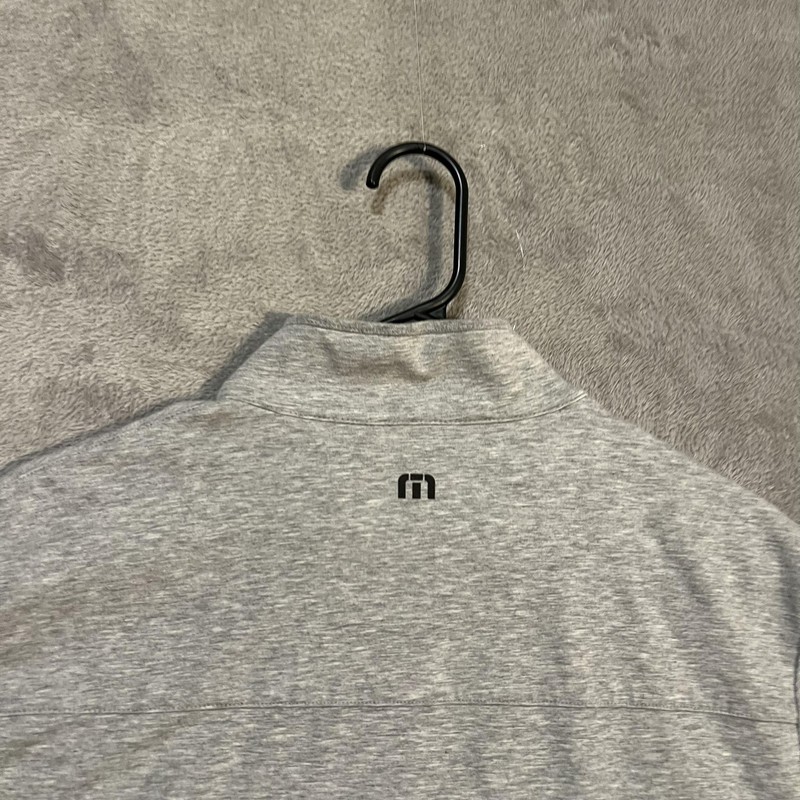 Travis Mathew Pullover Mens Medium Gray 1/4 Zip Long Sleeve Golf Toscana gallery