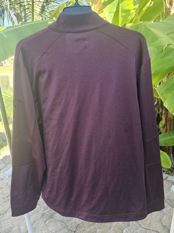Callaway Golf Jacket 1/4 Zip Men's Size XL Peacoat CGKF90B6DS BURGUNDY gallery