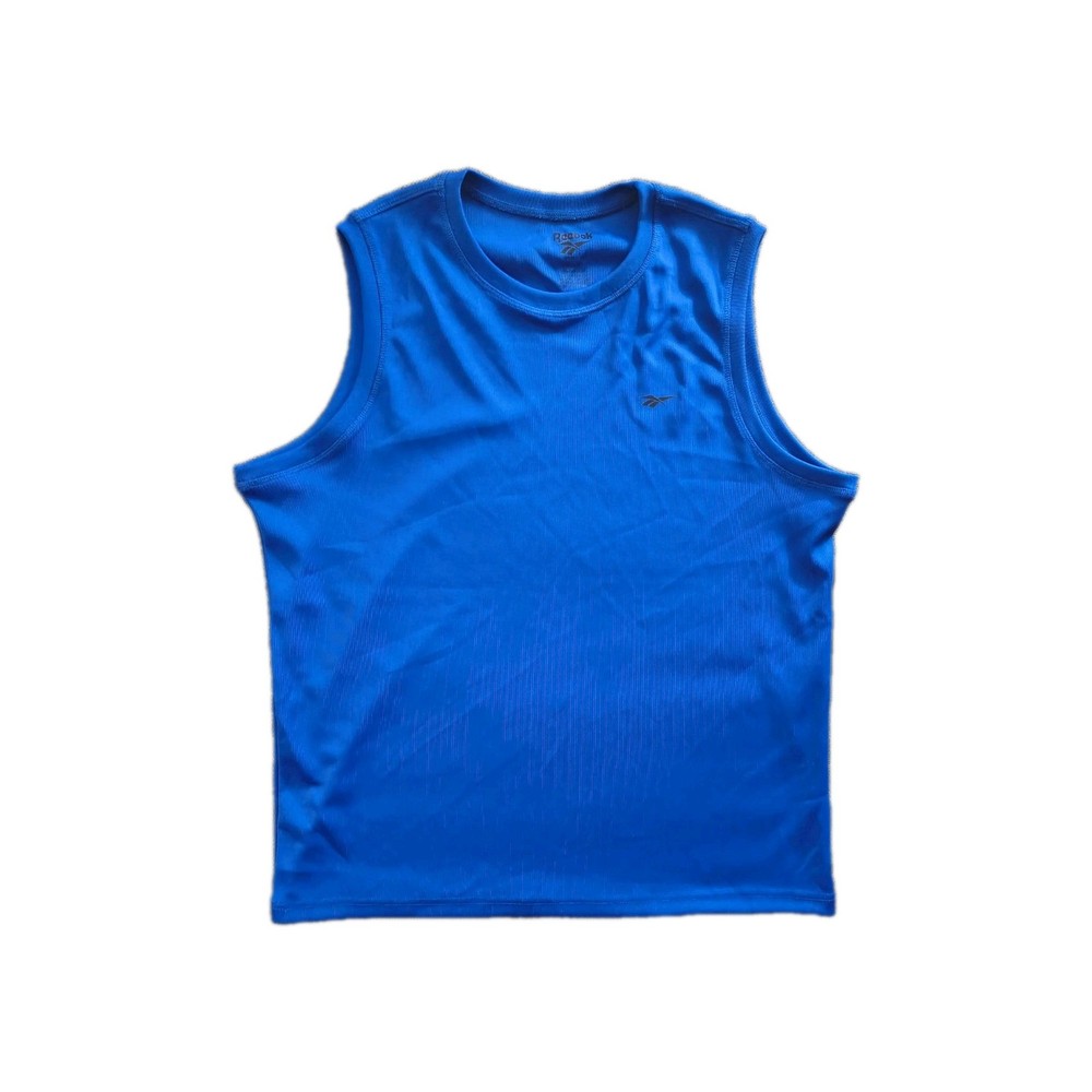 Reebok Men's Sleeveless Tech Muscle Tank Top Vector Blue Size XL New With Tags
