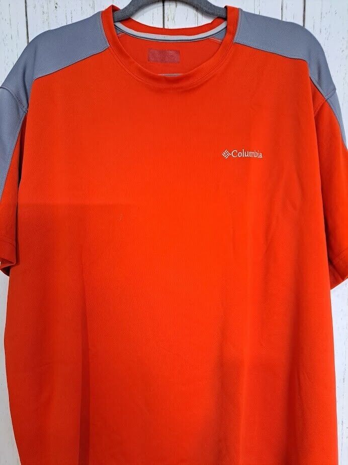 Columbia Size 2X Orange And Gray Mens Active Gym Short Sleeve Shirt gallery